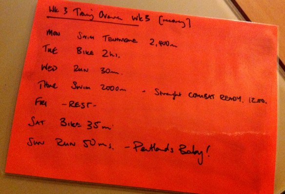 Week 3's Training Plan